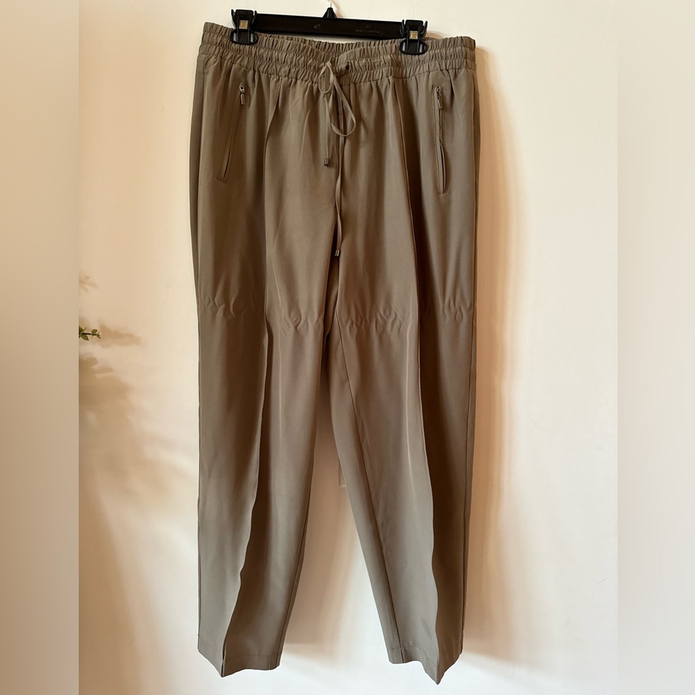 SOHO APPAREL WOMEN'S ELASTIC WAIST DRESS PANT TROUSER BROWN PS NWOT
